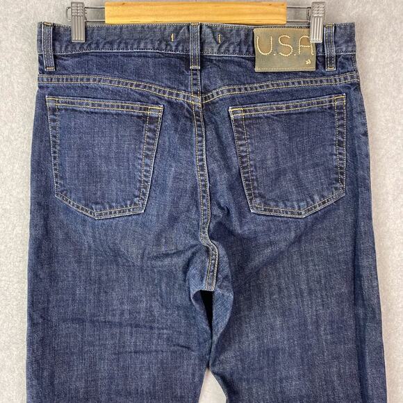 John Varvatos Mens 33 Authentic Fit Jeans Button Fly Blue Denim - Picture 6 of 10